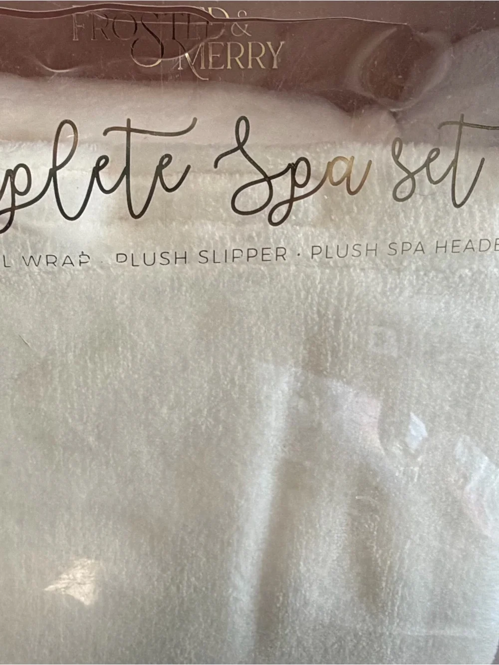 Complete Spa Set - White Plush Towel Wrap & Accessories